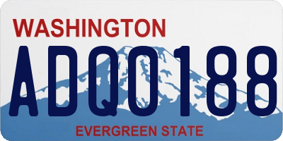 WA license plate ADQ0188