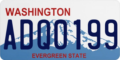 WA license plate ADQ0199