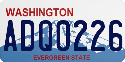 WA license plate ADQ0226