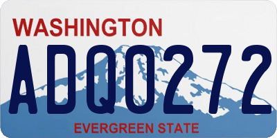 WA license plate ADQ0272