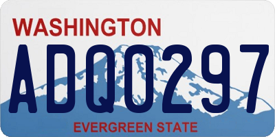WA license plate ADQ0297