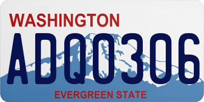 WA license plate ADQ0306