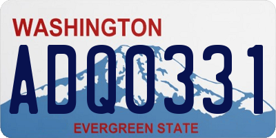 WA license plate ADQ0331