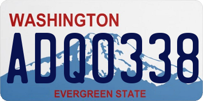 WA license plate ADQ0338