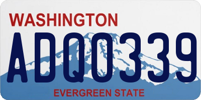 WA license plate ADQ0339