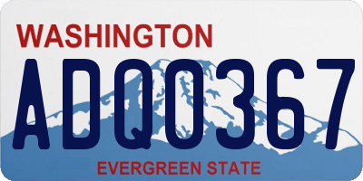 WA license plate ADQ0367