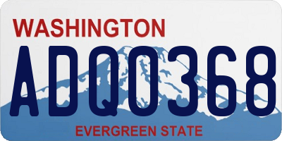 WA license plate ADQ0368
