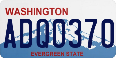 WA license plate ADQ0370