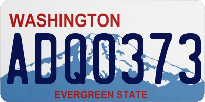 WA license plate ADQ0373