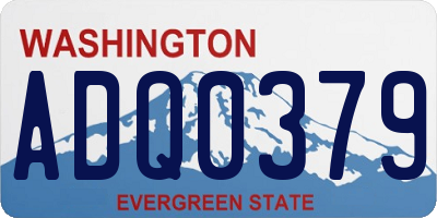 WA license plate ADQ0379