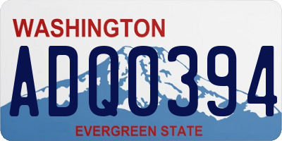 WA license plate ADQ0394