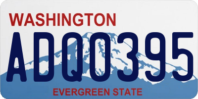 WA license plate ADQ0395