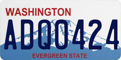 WA license plate ADQ0424