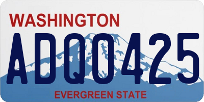 WA license plate ADQ0425