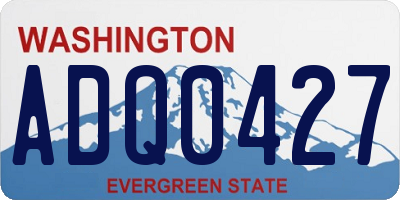 WA license plate ADQ0427
