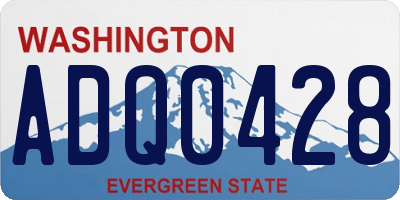 WA license plate ADQ0428