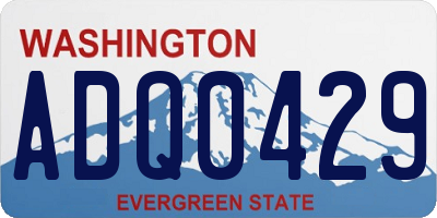 WA license plate ADQ0429