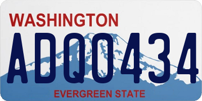WA license plate ADQ0434