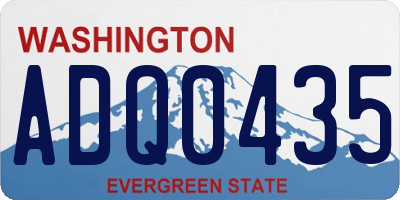 WA license plate ADQ0435