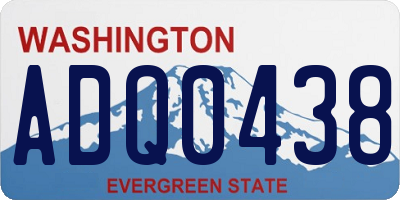 WA license plate ADQ0438