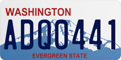 WA license plate ADQ0441