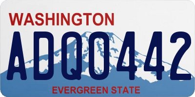WA license plate ADQ0442