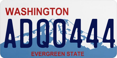 WA license plate ADQ0444