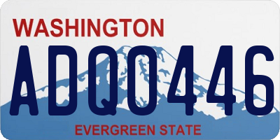 WA license plate ADQ0446