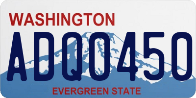 WA license plate ADQ0450