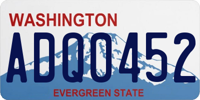 WA license plate ADQ0452