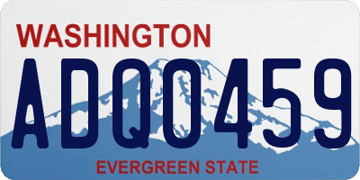 WA license plate ADQ0459
