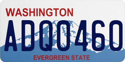 WA license plate ADQ0460