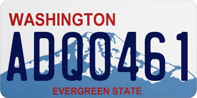 WA license plate ADQ0461