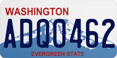 WA license plate ADQ0462