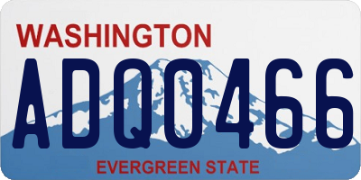 WA license plate ADQ0466