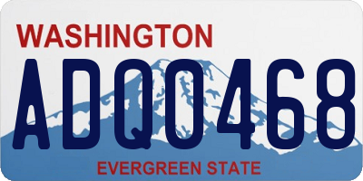 WA license plate ADQ0468