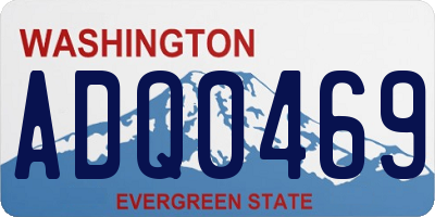 WA license plate ADQ0469