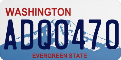 WA license plate ADQ0470