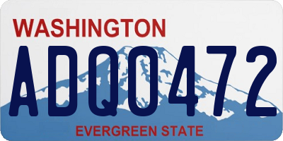 WA license plate ADQ0472