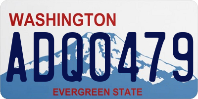 WA license plate ADQ0479