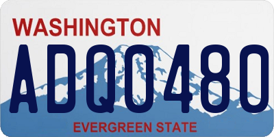 WA license plate ADQ0480