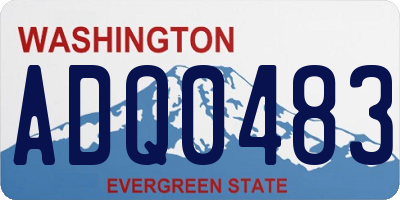 WA license plate ADQ0483