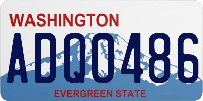 WA license plate ADQ0486