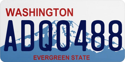 WA license plate ADQ0488