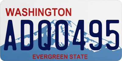 WA license plate ADQ0495