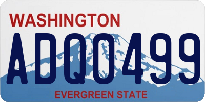 WA license plate ADQ0499