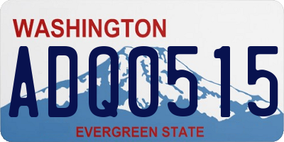WA license plate ADQ0515