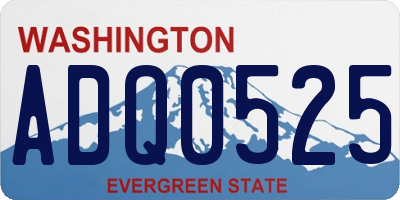 WA license plate ADQ0525