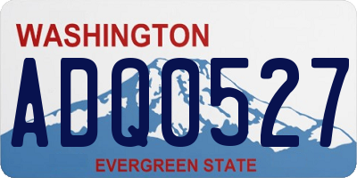 WA license plate ADQ0527