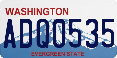 WA license plate ADQ0535